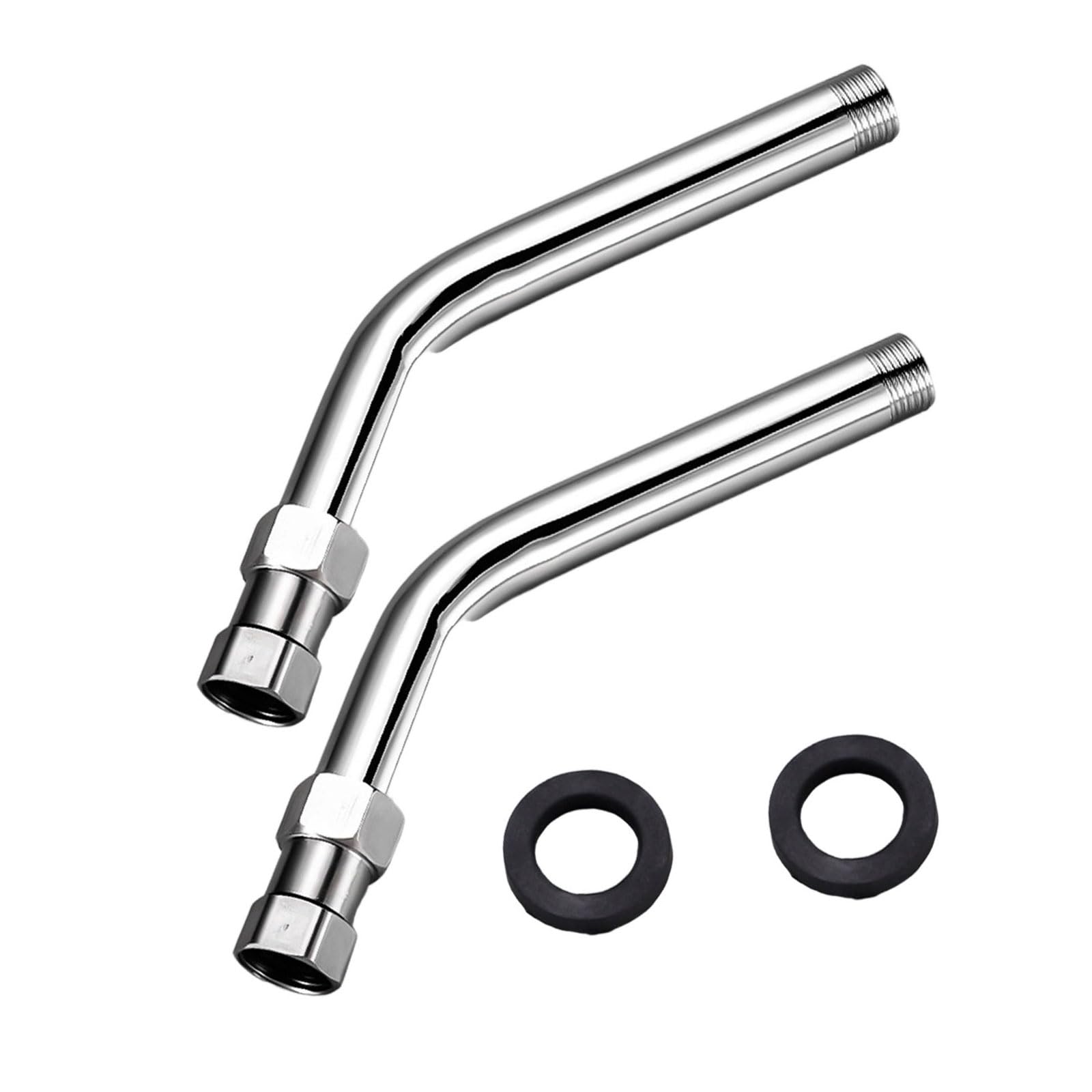 of 2 135 Degree Shower Hose Elbows Showers Angles Adapters for Enhances Sprays Coverage & Leak Steel Shower Elbow Adapter