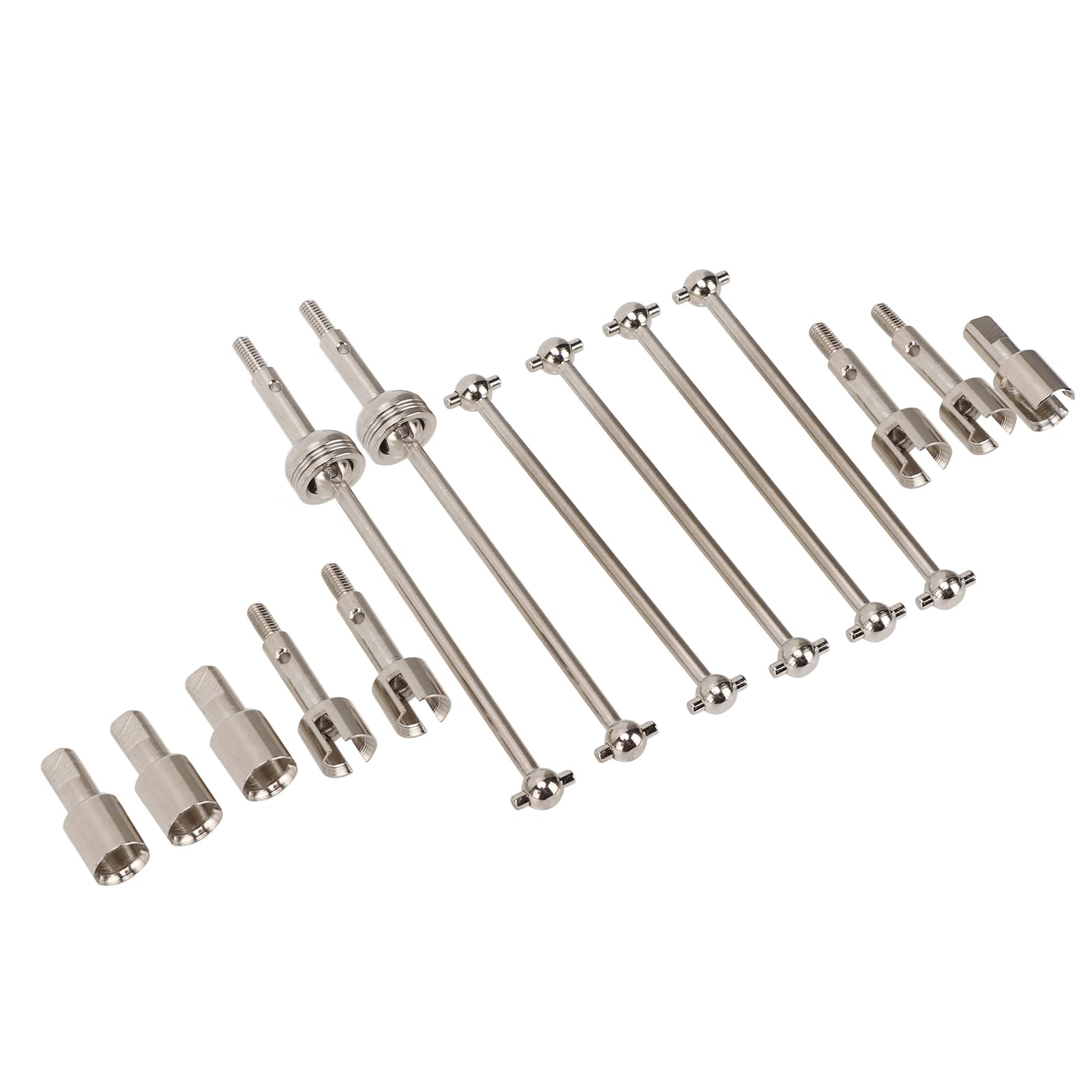 Kit Albero di Trasmissione CVD RC, Set di Giunti Dogbone per Albero di Trasmissione in Acciaio Set di Pezzi di Ricambio per L'aggiornamento del Trattamento Termico per WLtoys 144001 RC Car
