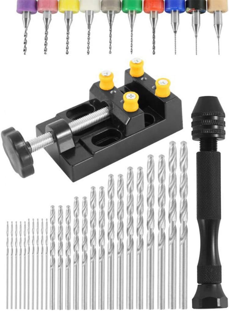 Pin Vise Hand Drill For Jewelry Making Manual Craft Drill Twist Drill Bits Set Small Hand Drill