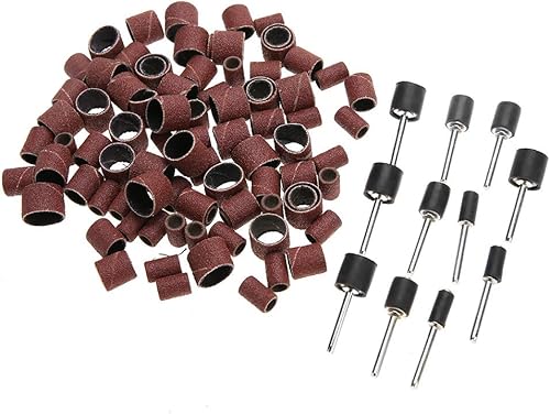 Banda de pulido, 102 piezas de tambor de lijado de grano 120 con bielas para madera para metal para máquina