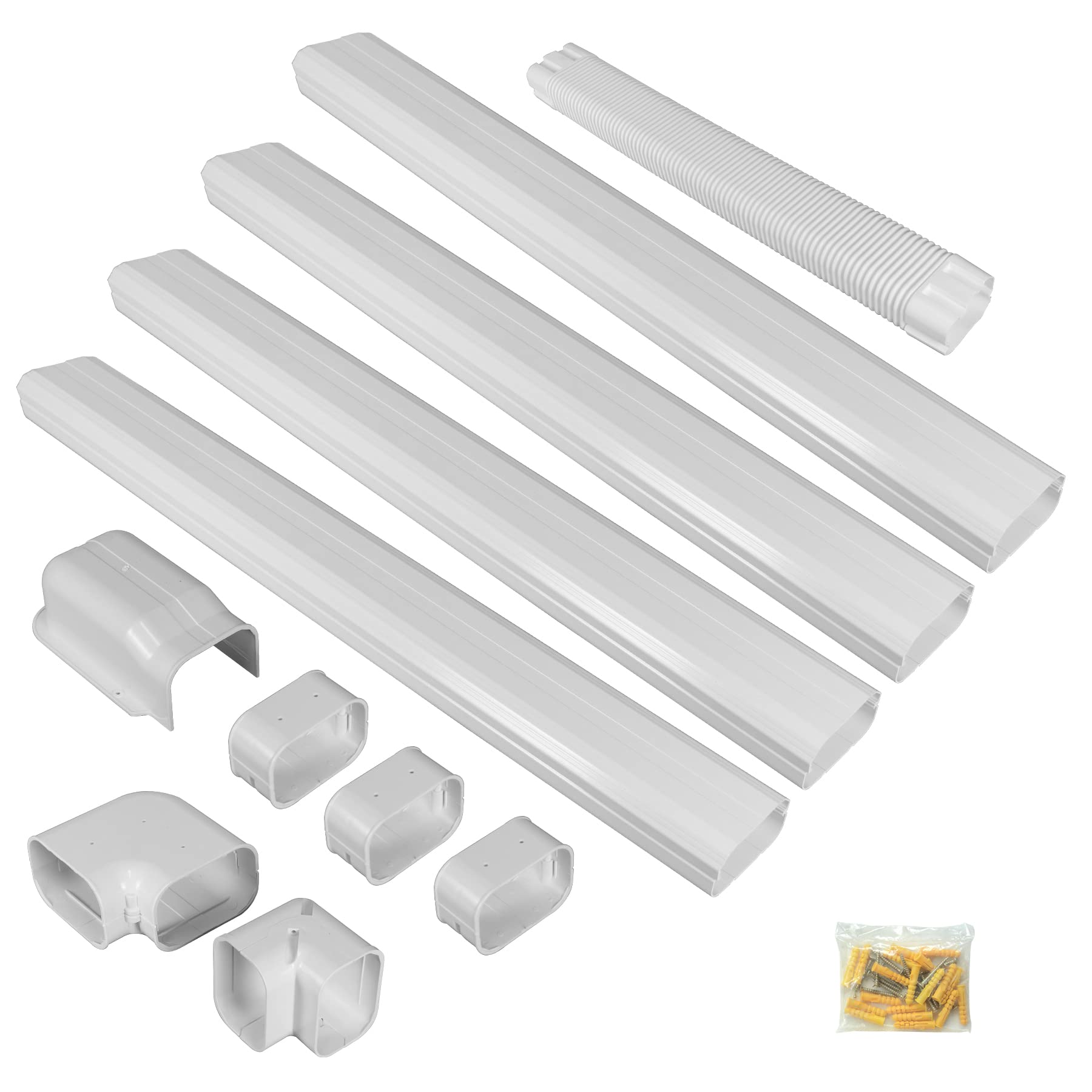Buy BJADE'S PVC Line Cover Kit,4in 14ft Decorative Line Set Covers for