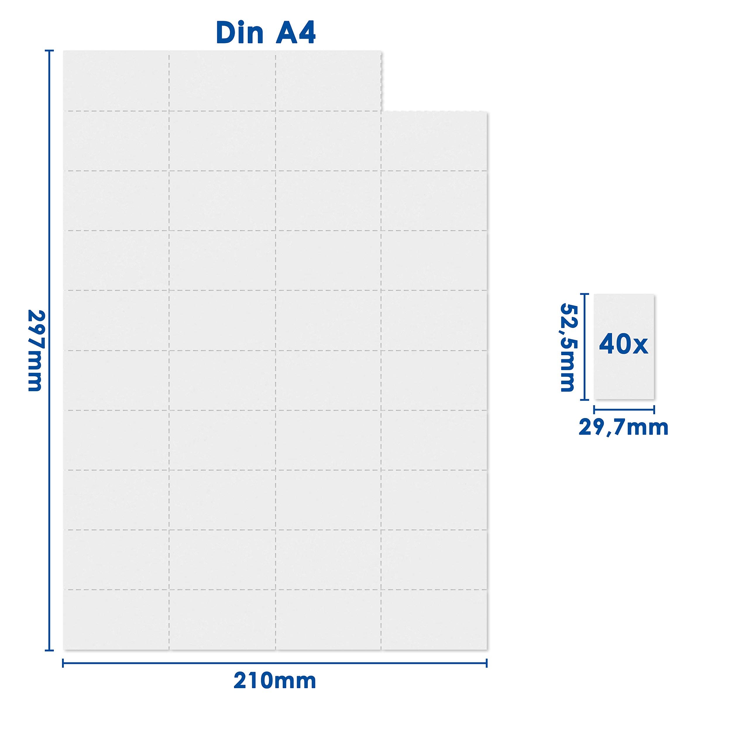 mashpaper Kopierpapier perforiert DIN A4 Karton weiß 40 Abschnitte 500 Blatt je Packung