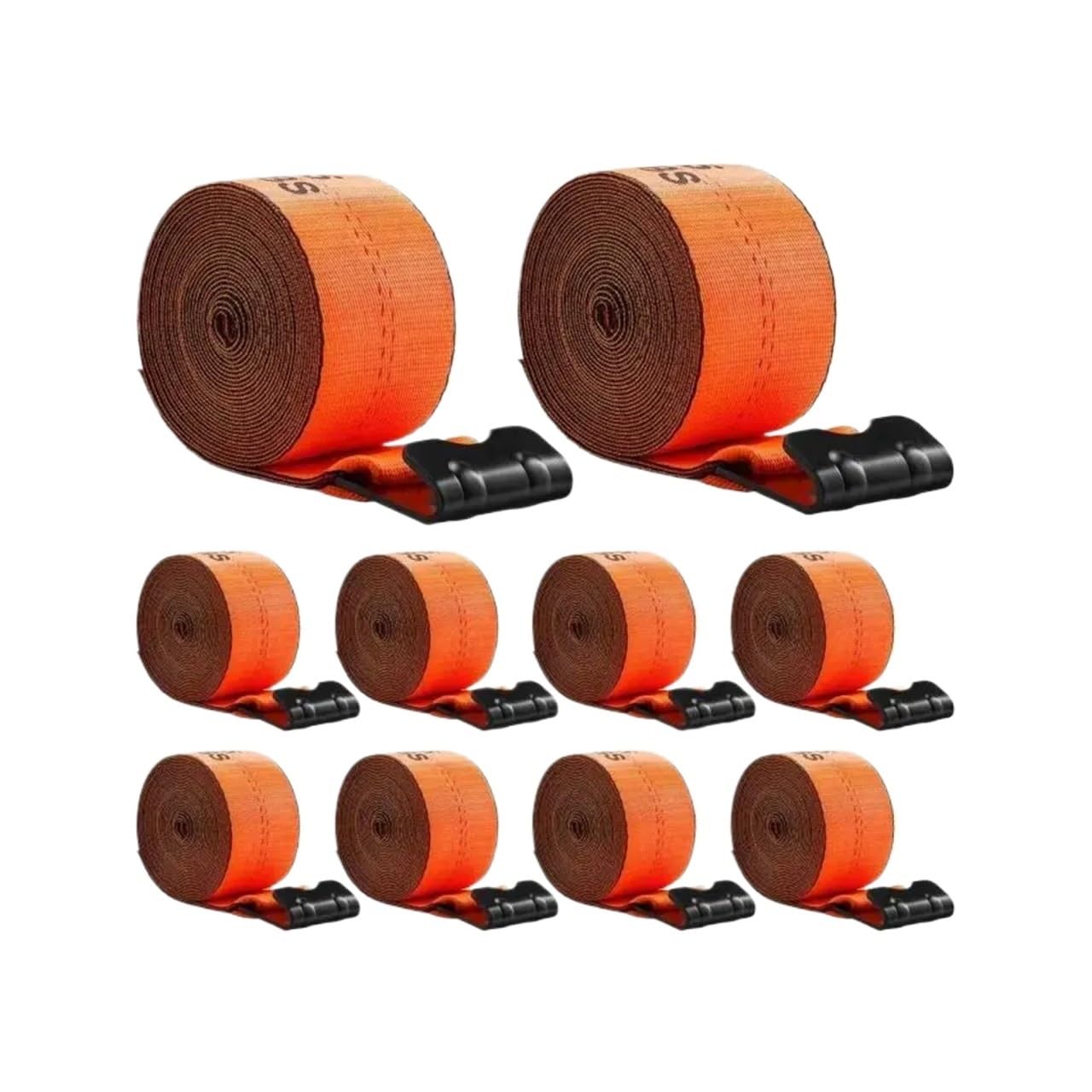 Tie Down Strap, 10Pack Winch Truck Straps 4 in X 30 Ft with Flat Hook 18000 Lbs Cargo Tie-Down Trailer Straps for Flatbeds Farms & s