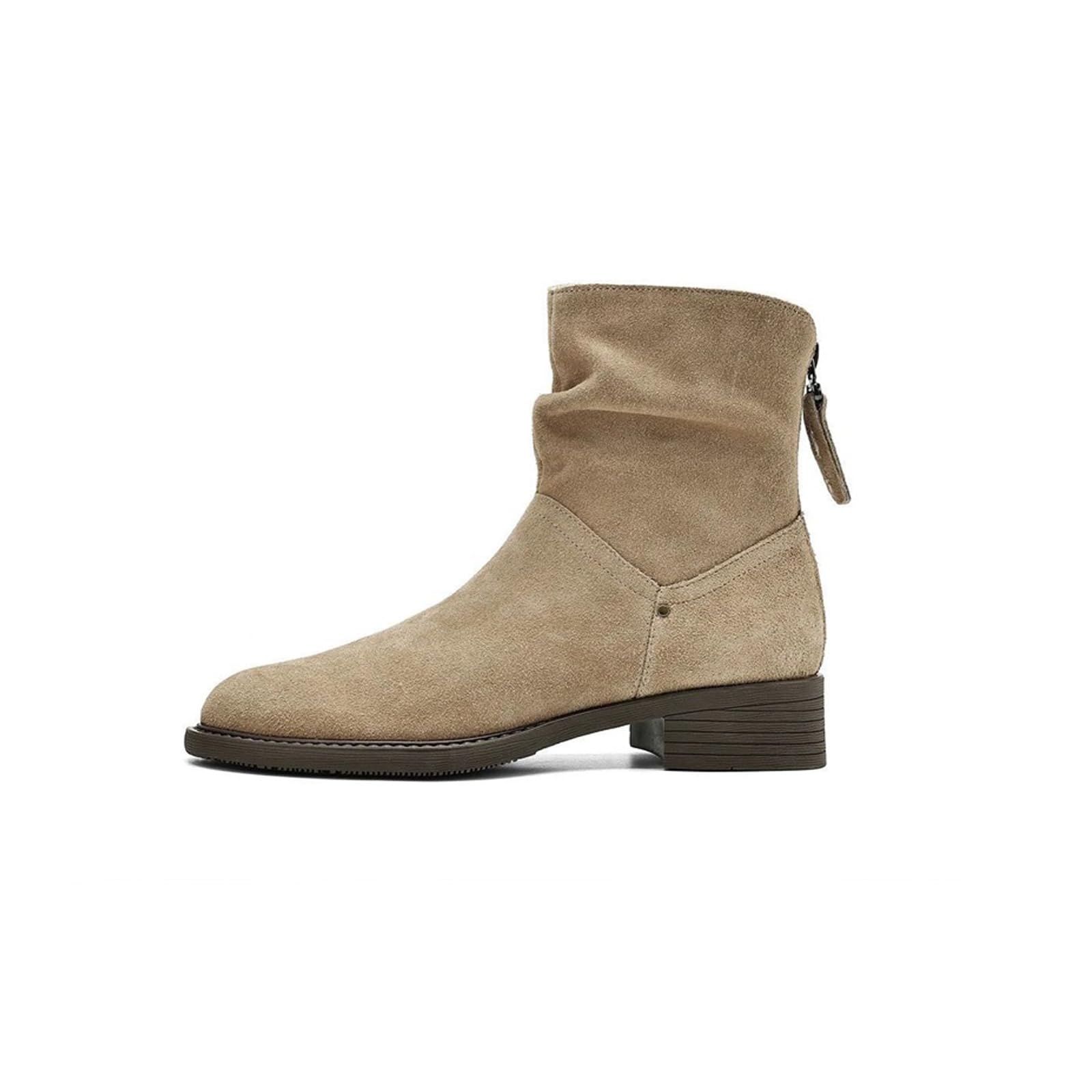 Womens Ankle Boots Low Chunky Heeled Booties Casual Comfortable Fall Winter Round Closed Toe Short Boots for Women