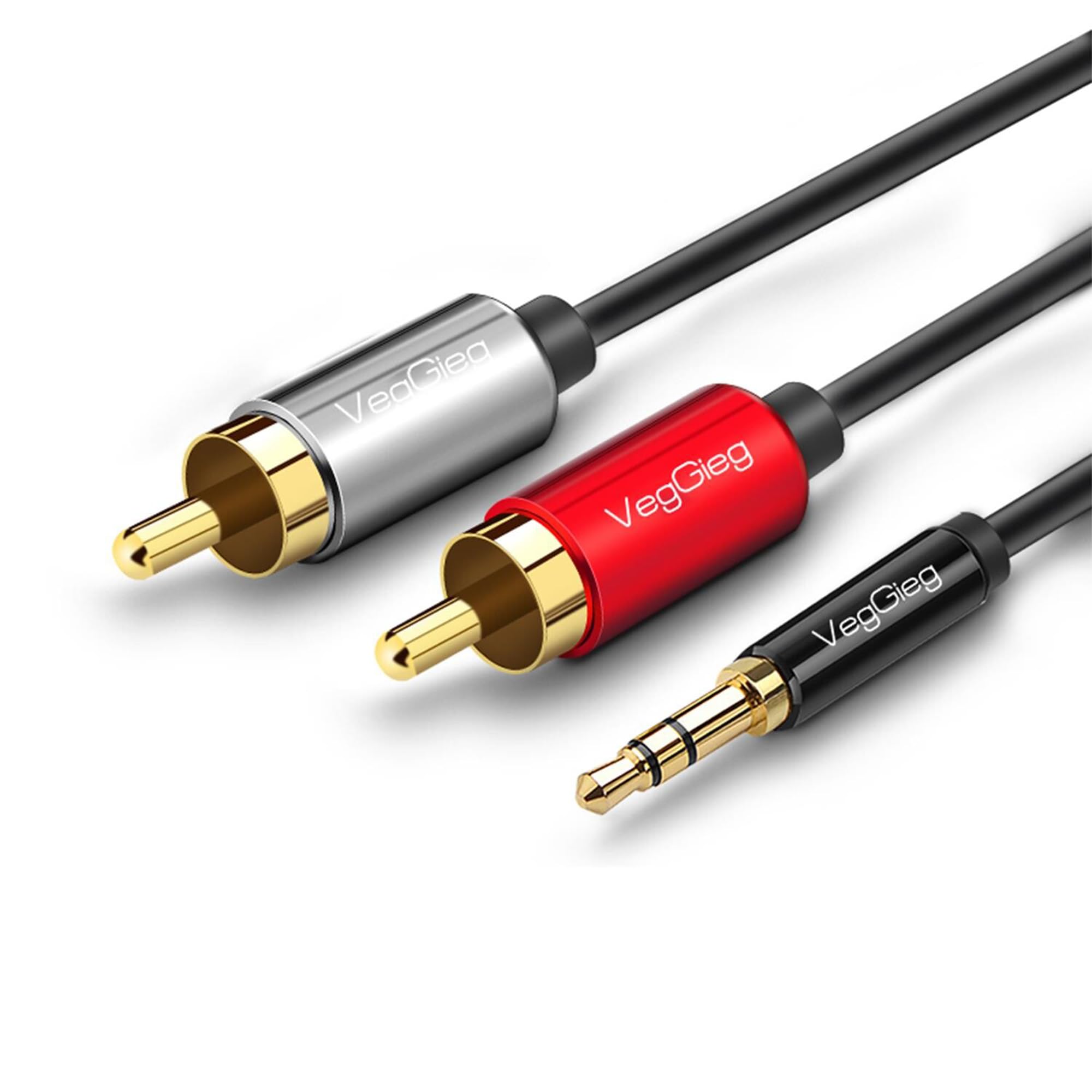 3.5mm AUX to 2 RCA Ses Kablosu 2 Metre