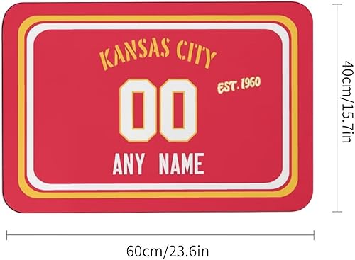 Miniatura 3 de Tbovuin Tapete de baño personalizado con diseño de ciudad de fútbol, 23.6 pulgadas de largo x 15.7 pulgadas de ancho, tapete de baño antideslizante