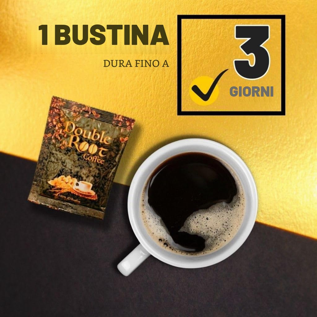 Double Root Caffè Arabica Coffee, Confezione da 6 Bustine