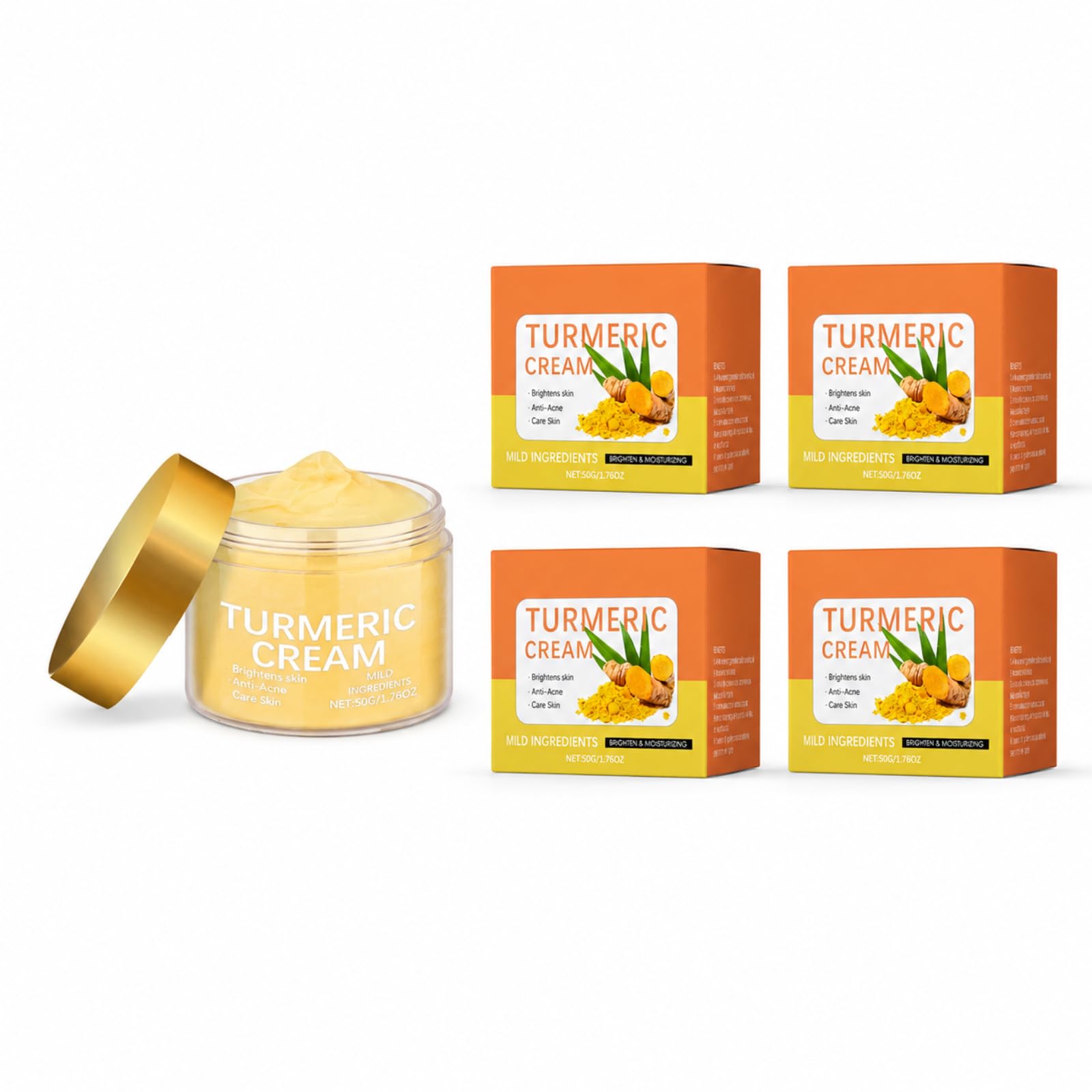 Gesichtscreme mit Kurkuma und Vitamin C, Aufhellungscreme für schwarze Haut