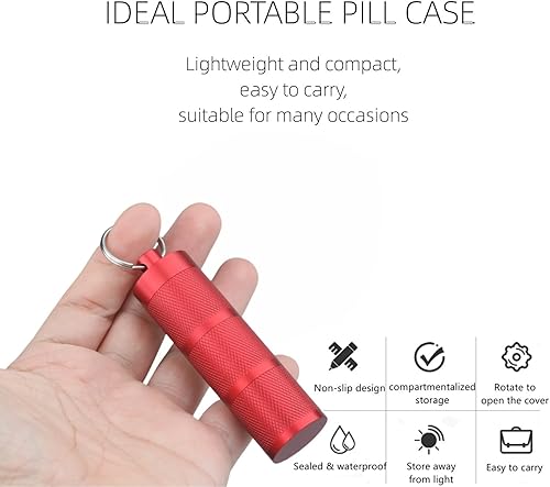 Miniatura 4 de Paquete de 4 llaveros para pastillas, negro, azul, plateado, rojo vino