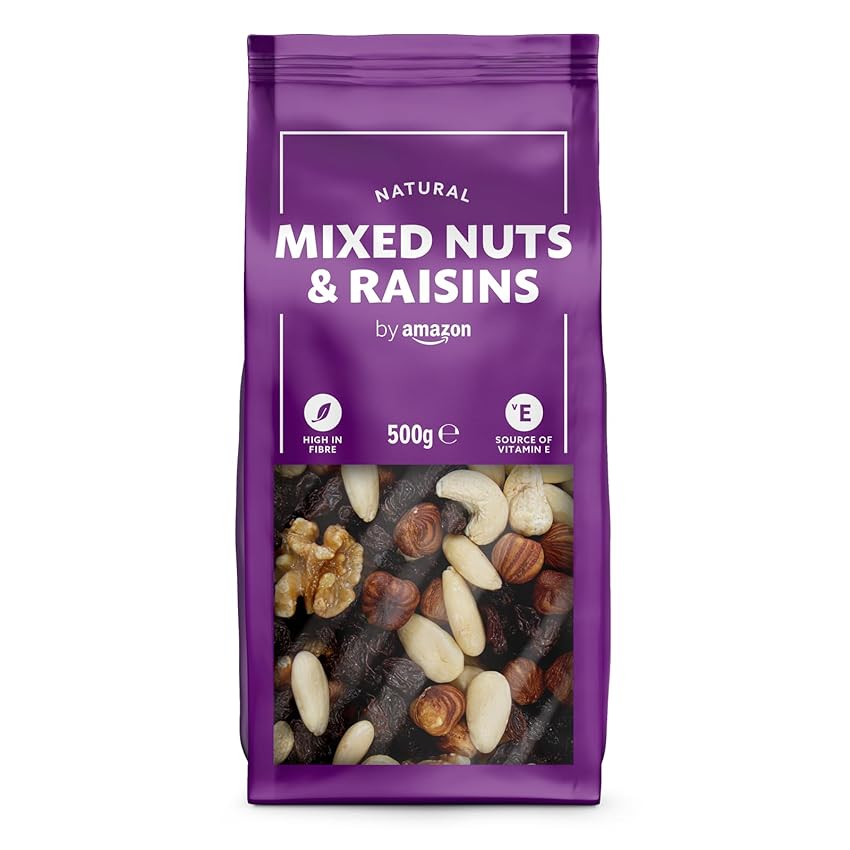 Immagine del prodotto by Amazon Mix naturale di noci e uvetta, 500 g