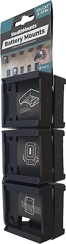 Miniatura 3 de StealthMounts Soporte de batería compatible con Makita 12V CXT (paquete de 6) - Negro | Soportes de batería StealthMounts | Fabricado en el Reino