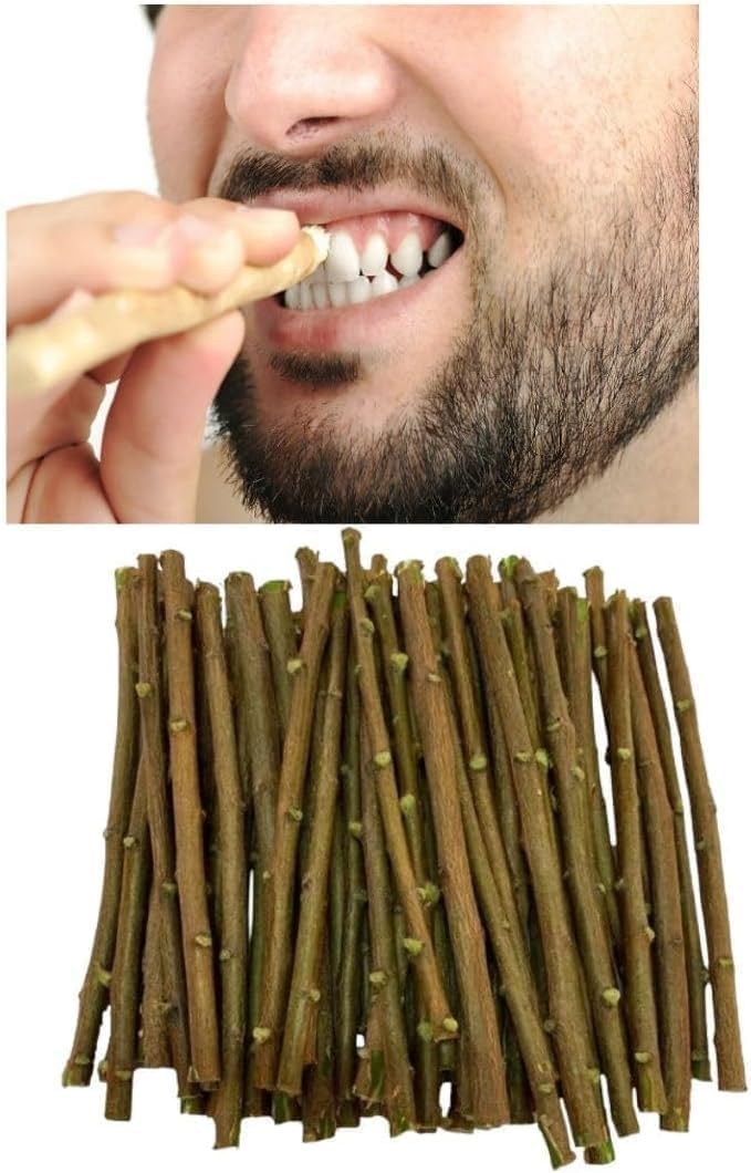 Natural Neem stick for teeth Organic Neem Datun, Manual Toothbrush Nim Tree Twigs Chew Sticks for Brushing Teeth Removes Bad Breath, Relieve Tooth Ache 7 inches- for Adults & Child (40 pcs) Free 5 pcs