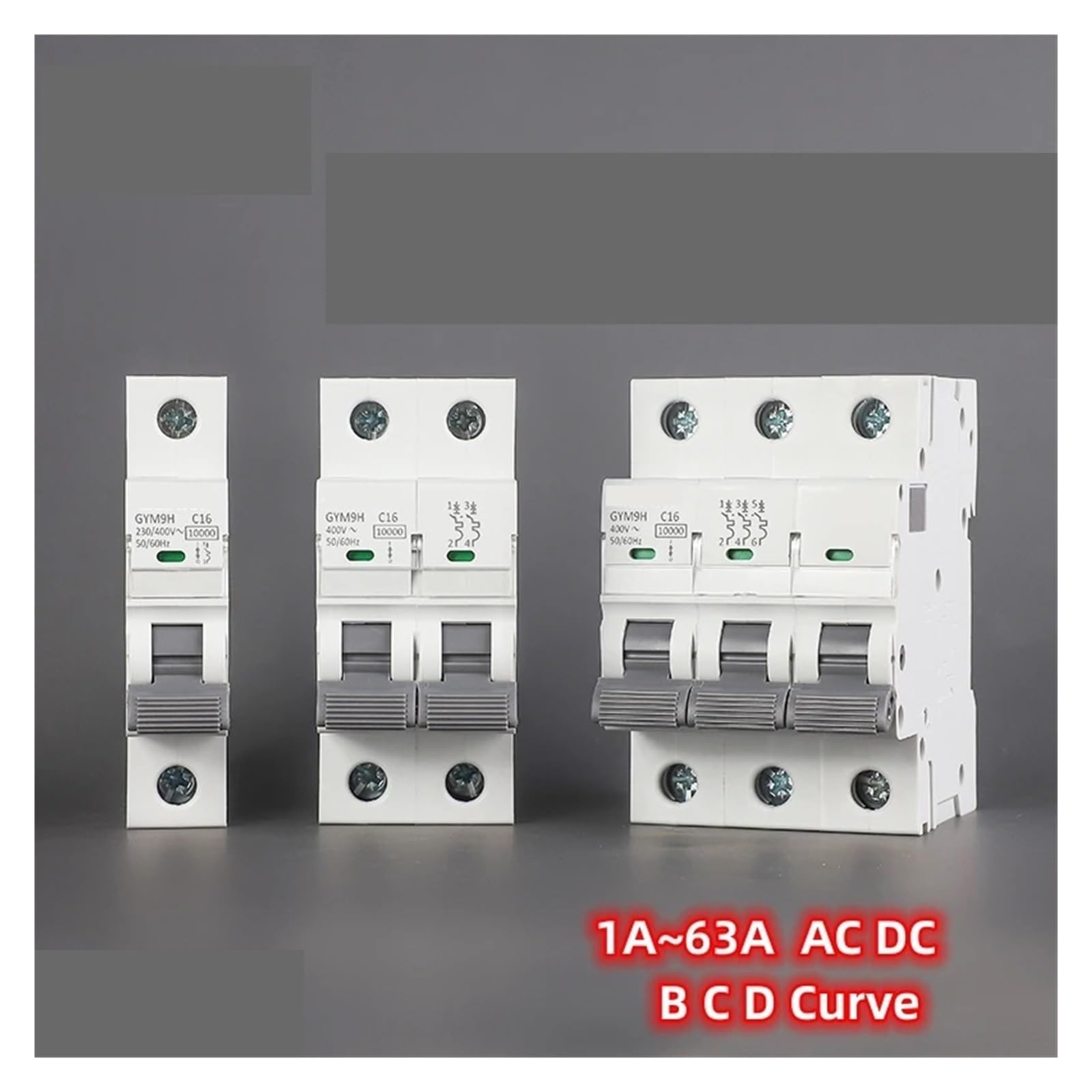 GYM9H 3P MCB 6A-63A 10KA Disyuntor Circuit Breaker 6A 10A - 63A AC Typ MCB 400V 1 szt. (20 A)