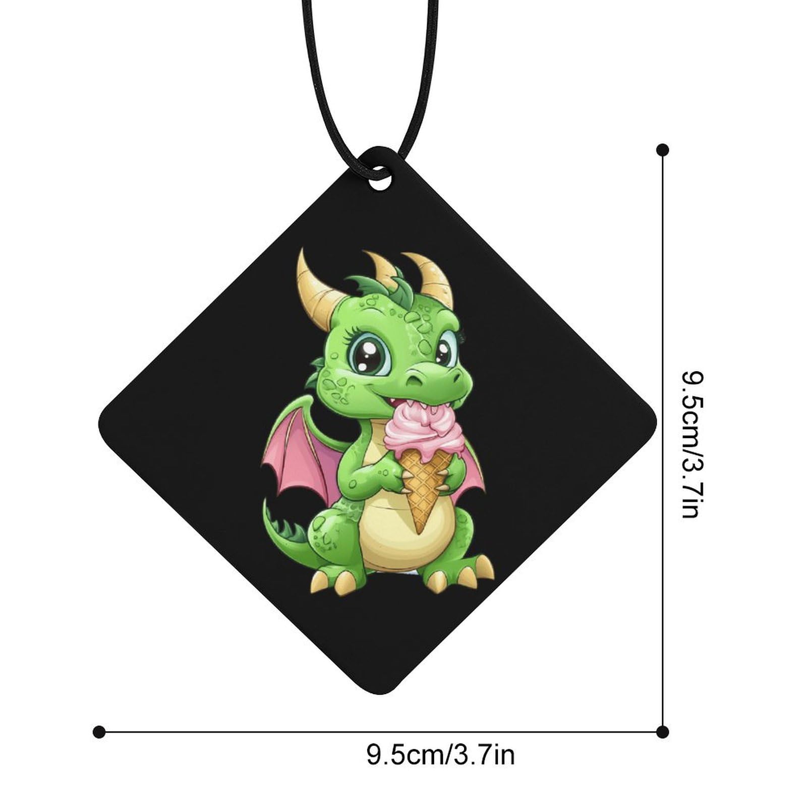 Dragon Car Air Freshener Hanging Aromatherapy Tablets for Car Accessories Rhombus