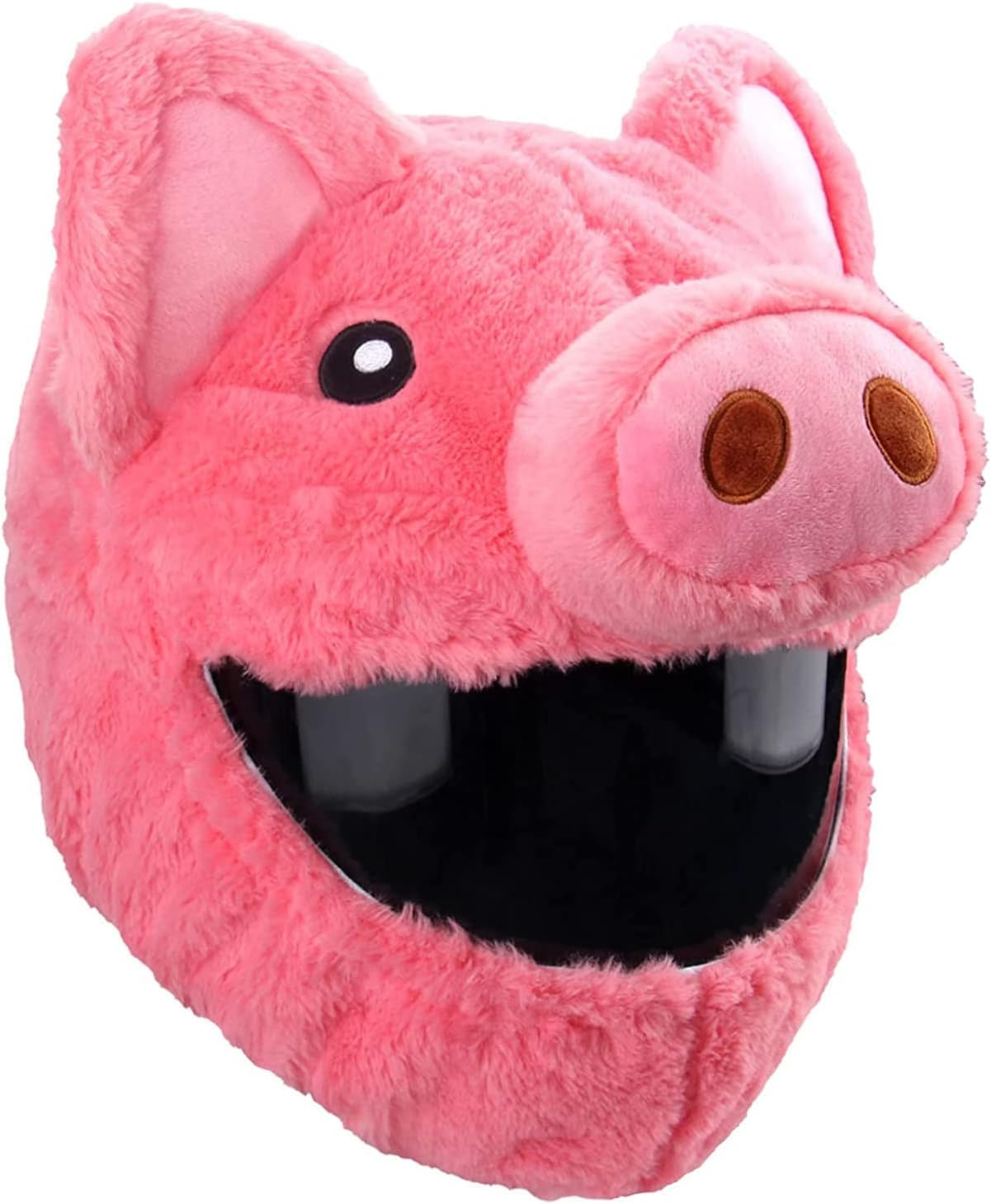 Motorcycle Helmet Cover, Men Women Funny Cartoon Plush Helmet Cover, Anime Cute Crazy Fun Personalized Rides Gifts for Full Helmet (Helmet Not Included)