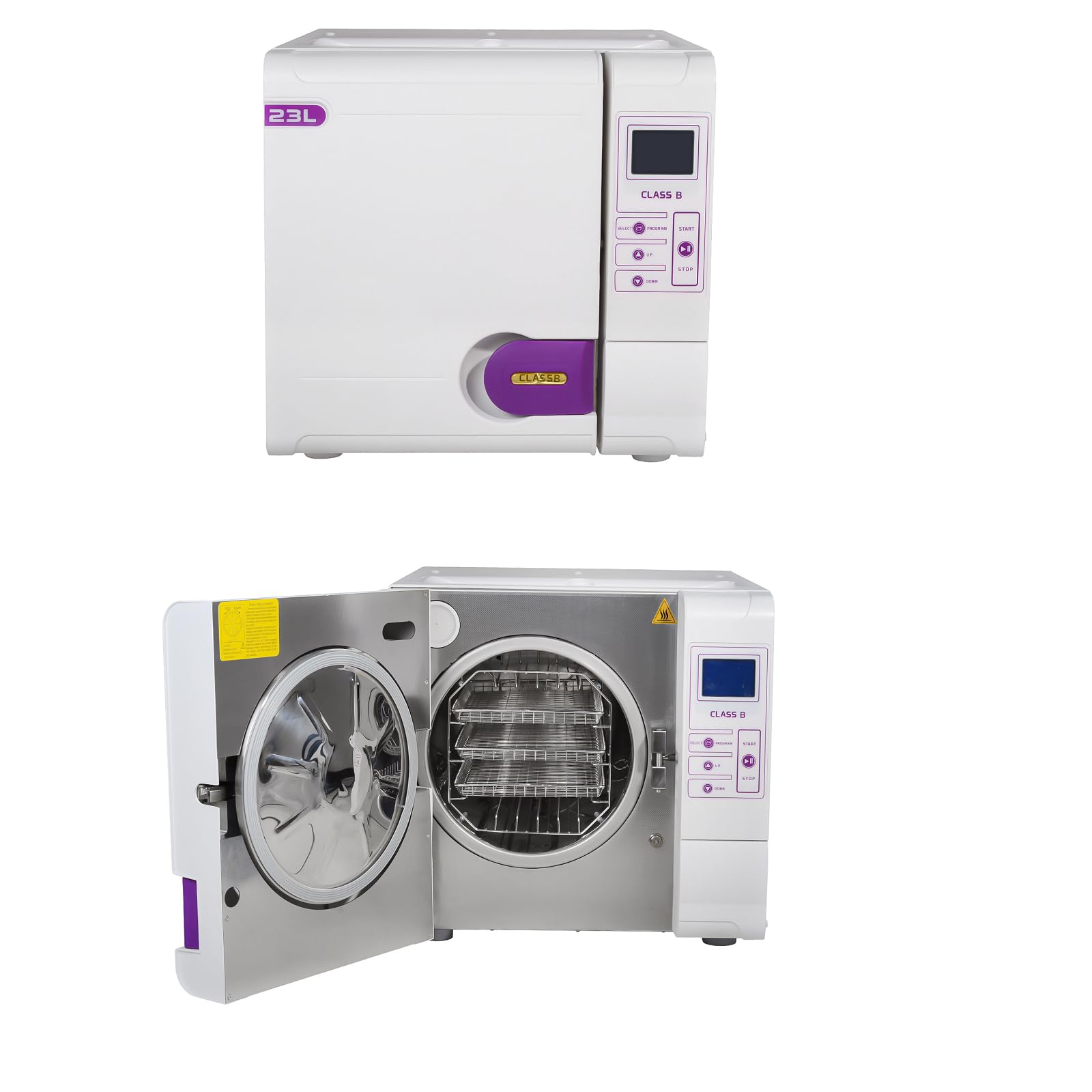 EustomA 6.08Gal Steam Autoclave Sterilizer Class B Blue LCD Display Vacuum Drying Automatic High Temperature High Pressure JQ23