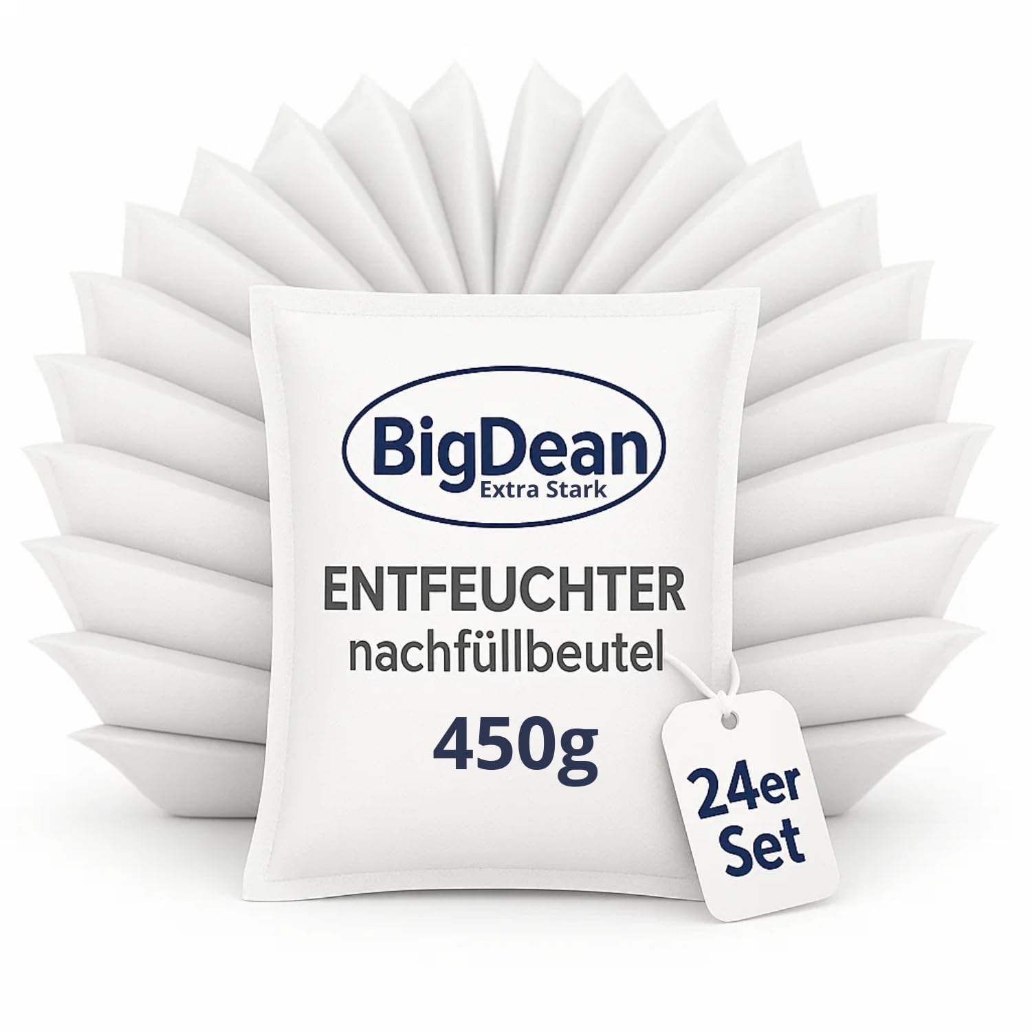 Lot de 24 granulés déshumidificateurs - 450 g - Avantage économique - Lot de 24 recharges pour déshumidificateur