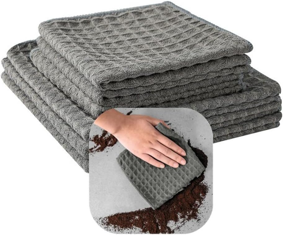 Microfiber Kitchen Cleaning Towels Thick Dish Rags Waffle Weave Washcloths Cloths Absorbent