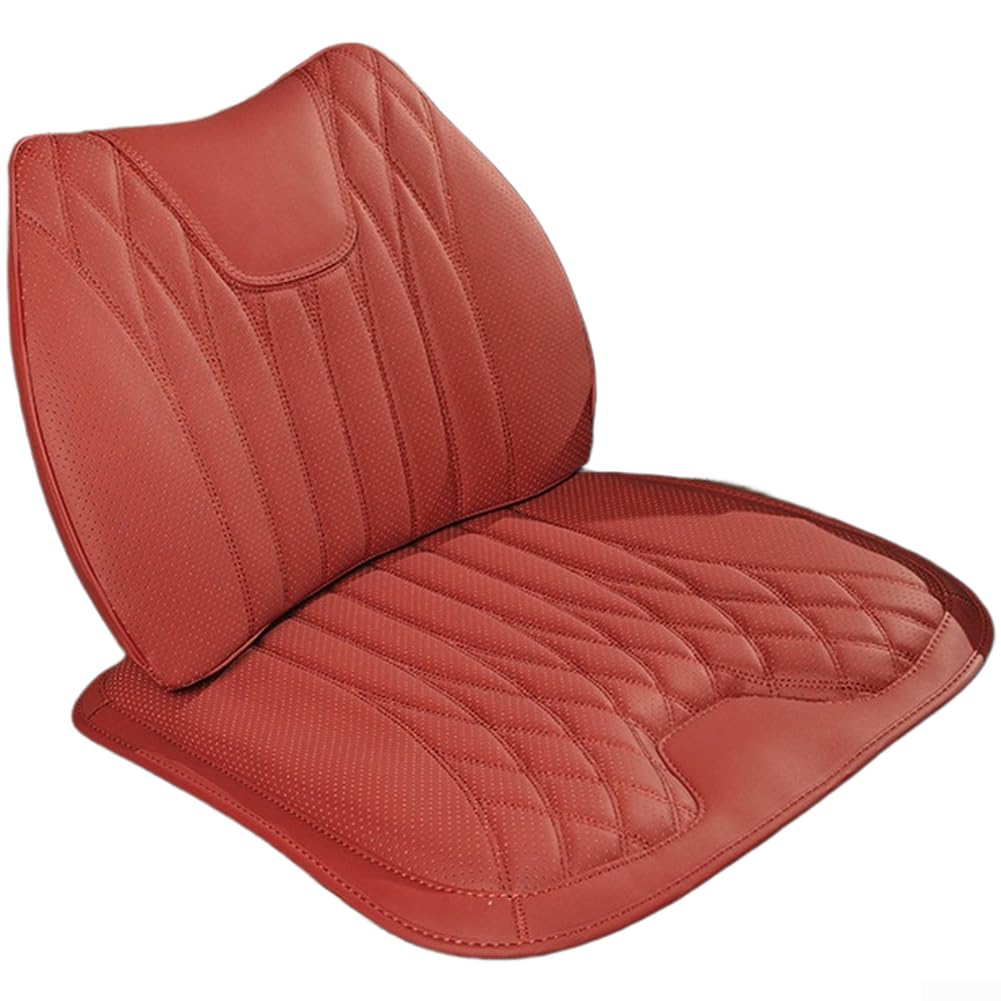 Juego Cojín Asiento y Lumbar 44x45cm para Silla Oficina(Red)