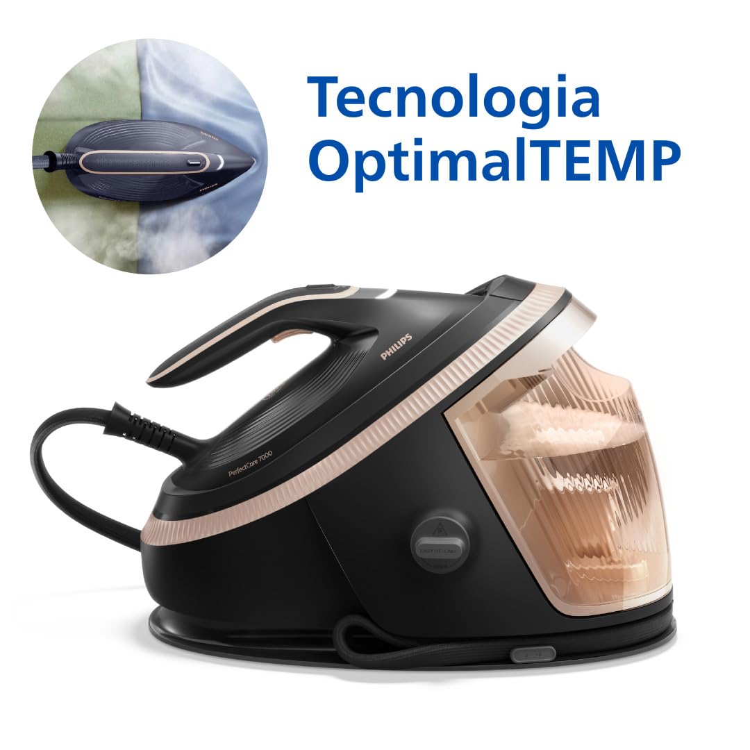 Philips PerfectCare Serie 7000 Ferro da stiro con Caldaia - Colpo di vapore 650g, 8.5 Bar, Piastra SteamGlide Elite, Vapore Intelligente Automatico (PSG7300/80)