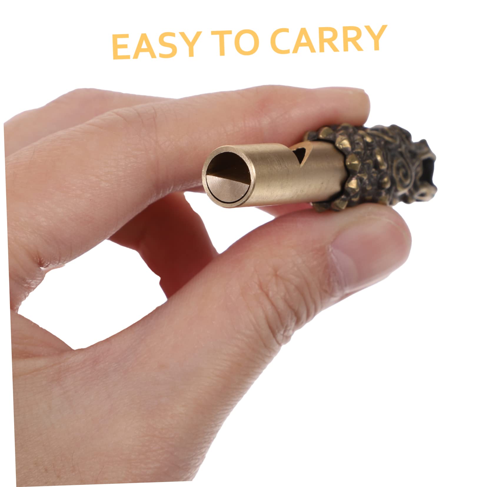 LIOOBO Camping Whistle Keychain Brass Outdoor Supply Decorative Survival Whistle for Emergency Guard Lifeguard Use