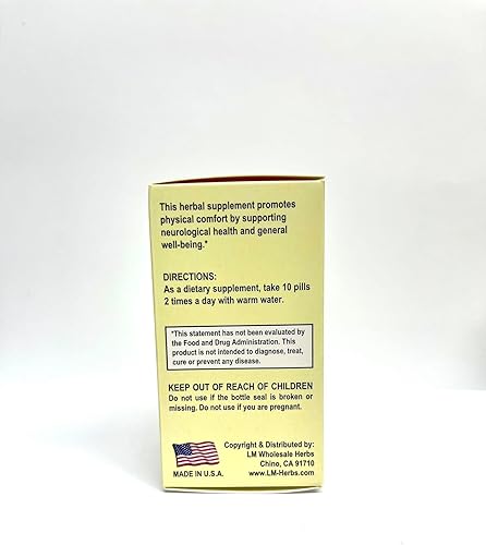 Miniatura 4 de Gastrodia Combo suplemento de hierbas ayuda a aliviar la Miraína y la fatiga general 300 mg 100 píldoras fabricadas en Estados Unidos