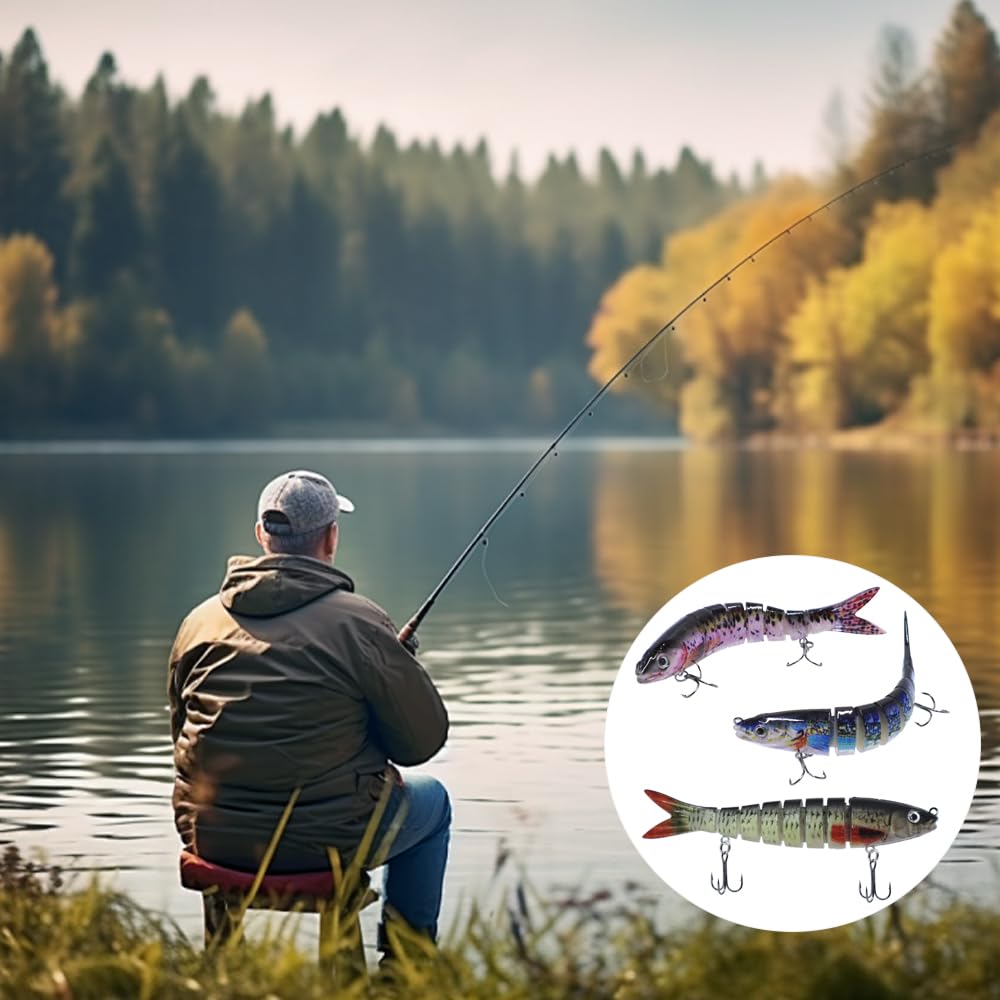 Przynęty przegubowe z 15 cm, przynęty wędkarskie drapieżne, przynęty wędkarskie na szczupaki na ryby drapieżne, szczupaki, pstrąg