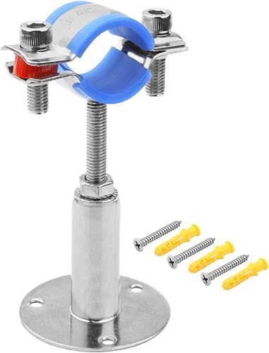 Miniatura 3 de 4 piezas de acero inoxidable 304 para montaje en techo de pared, abrazadera de soporte de tubo ajustable para tubería de diámetro exterior de 1-14