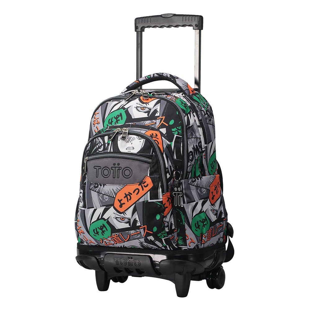 Mochila escolar con ruedas manga - Renglones TOTTO TAMAÑO GRANDE