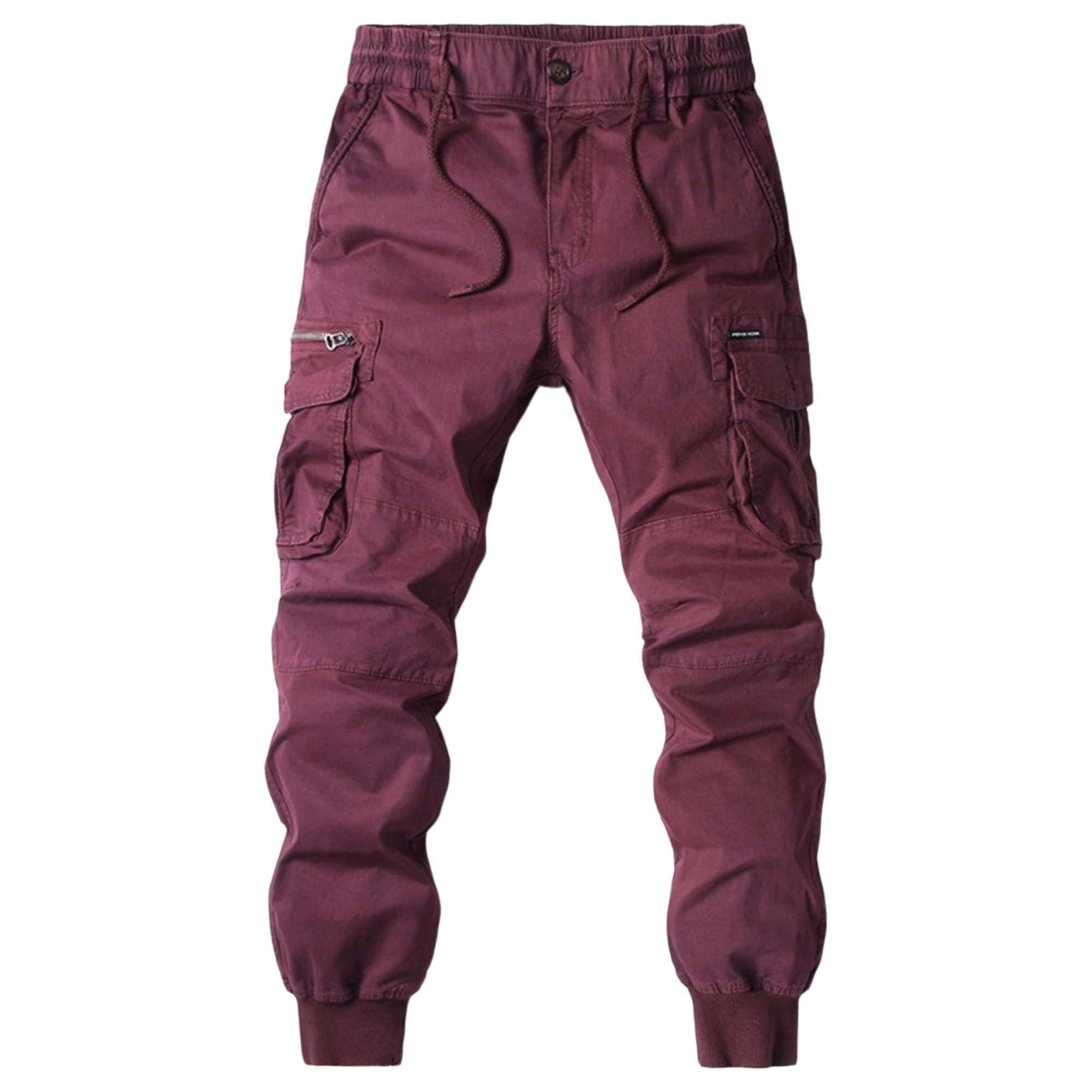Męskie spodnie cargo z wieloma kieszeniami lekkie obcisłe bawełniane spodnie robocze cargo joggery slim fit elastyczne spodnie