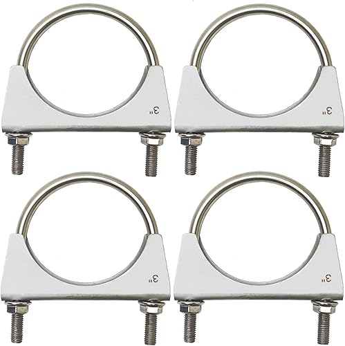 Miniatura 9 de Pernos en U de 2 Pulgadas de Ancho, Abrazadera de Escape de Acero Inoxidable 304 de Alta Resistencia, Abrazadera en U para Silenciador, Pernos en U