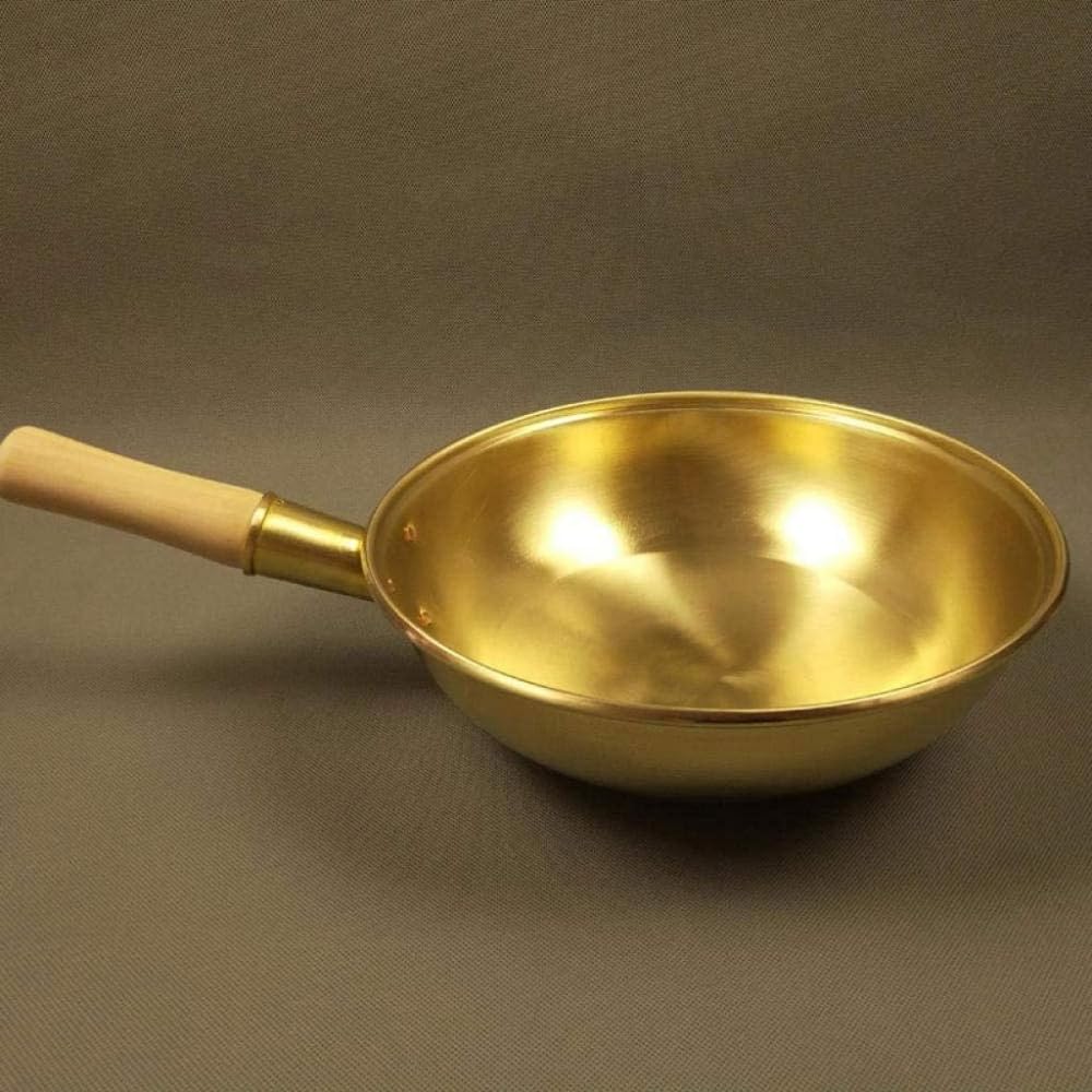 DFEDHF Non-Stick Pan, Special Scrambled Pan for Cooking Utensils, Pure Copper Wok Thickened Copper Pan Handle Cooker-Diameter 34cm(Diameter 34cm)