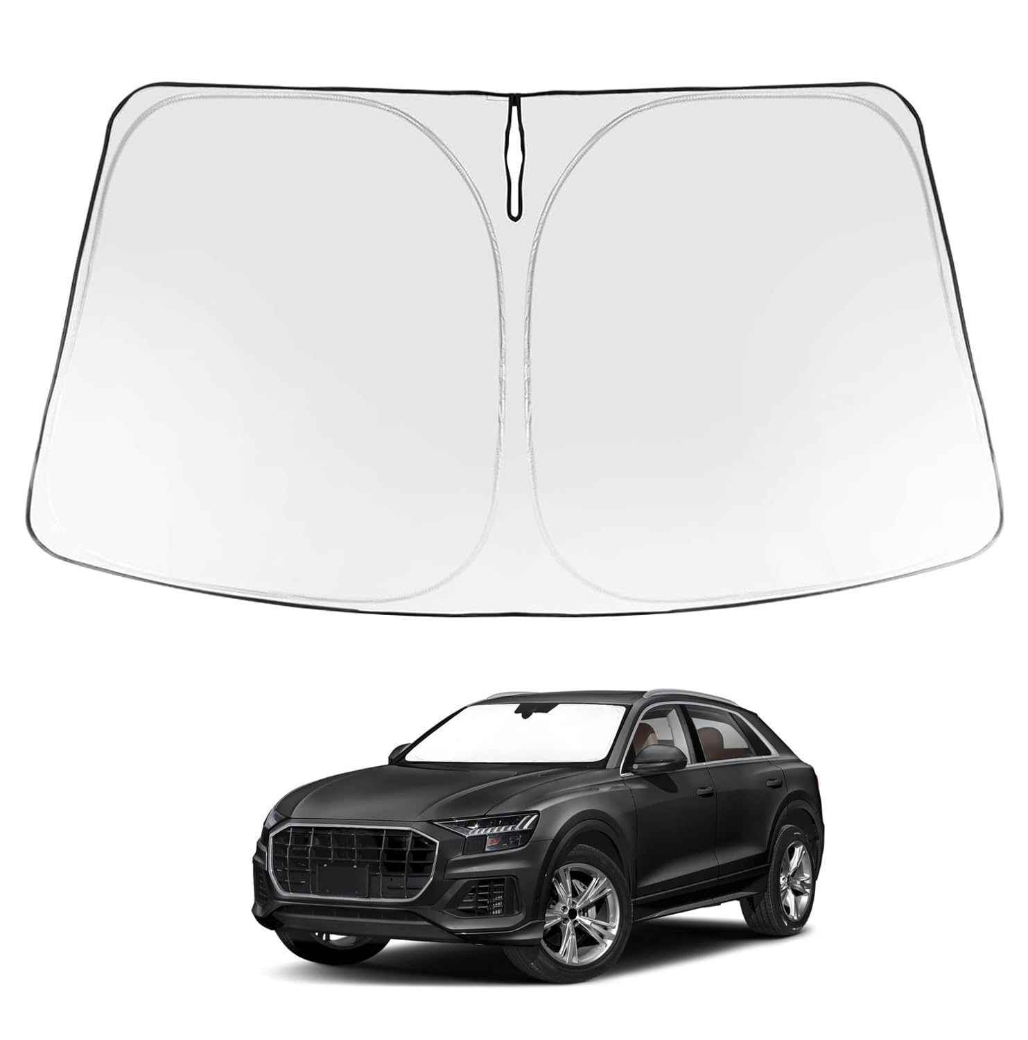 Proadsy Custom Fit 2019-2026 Audi Q8 Windshield Sun Shade, Blocks Heat