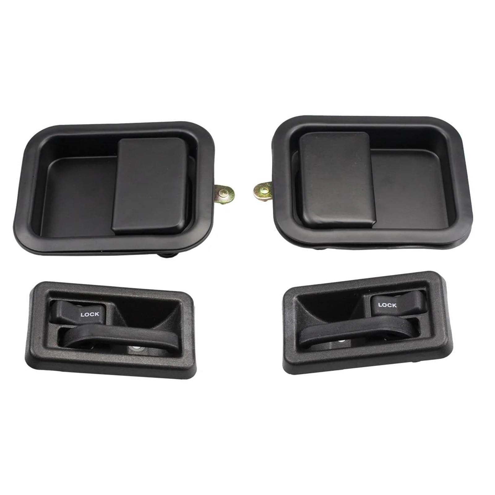 Fkhbzm One Color Car Interior&Exterior Door Handle Left And Right Side For Jeep For Wrangler 87-06 Cj 76-86 55176477Ab 55176383Ae
