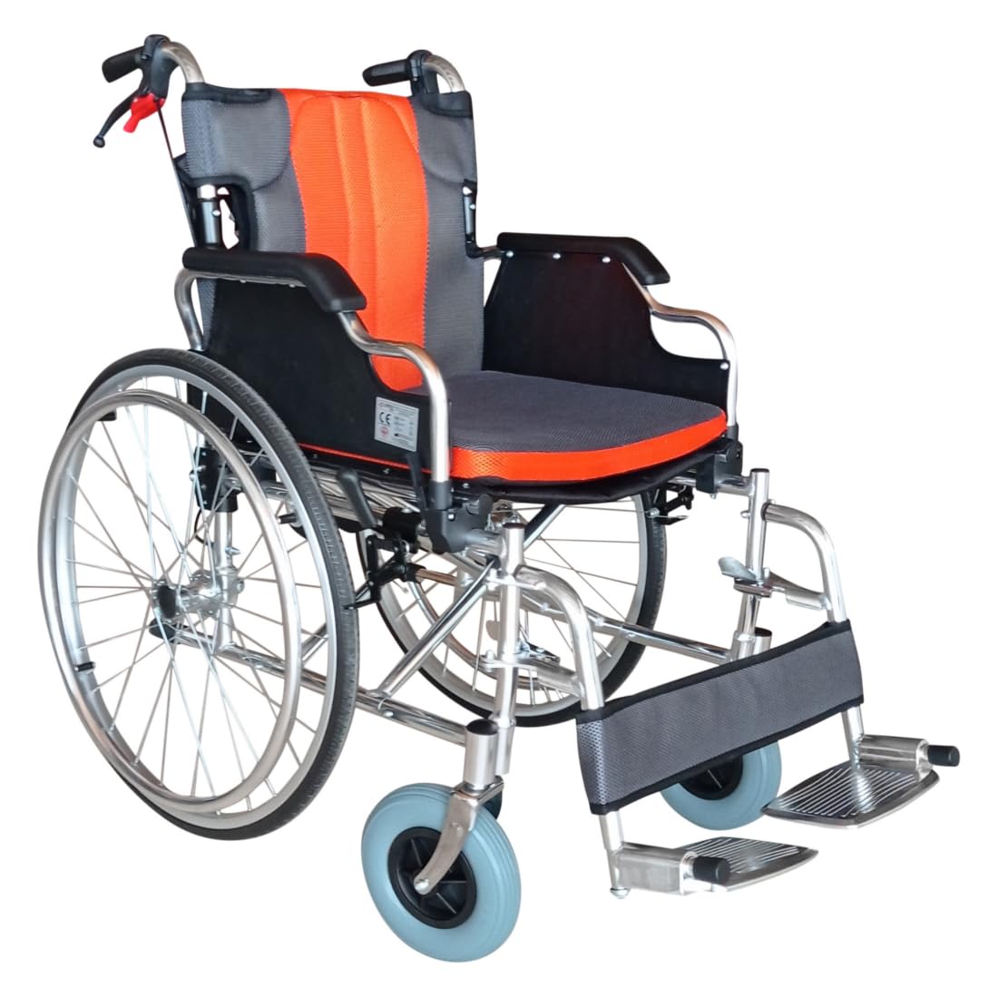 KEROS Silla de ruedas de aluminio plegable y autopropulsable