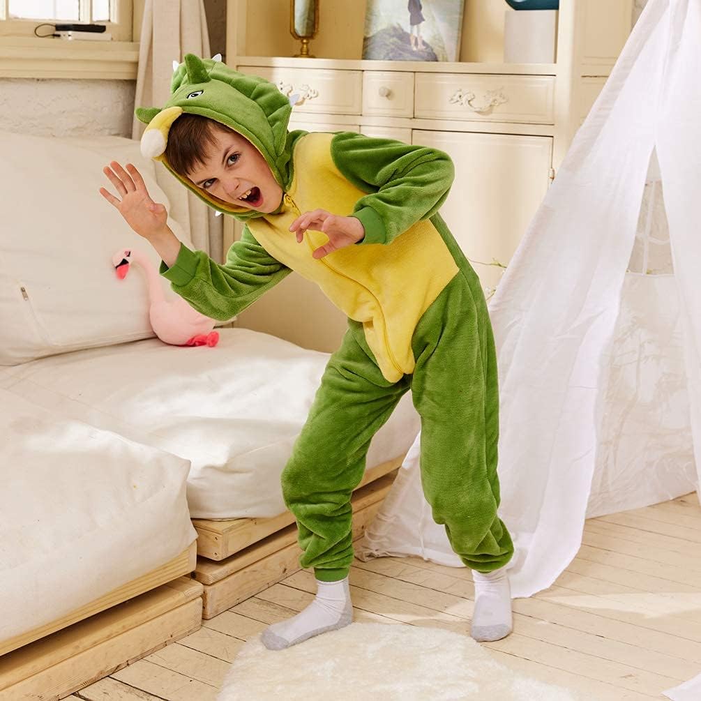 COSUSKET Kids Snug Fit Flannel Brown Bear Costume Animal Onesie Pajamas for Boys Girls Gifts - Image 2