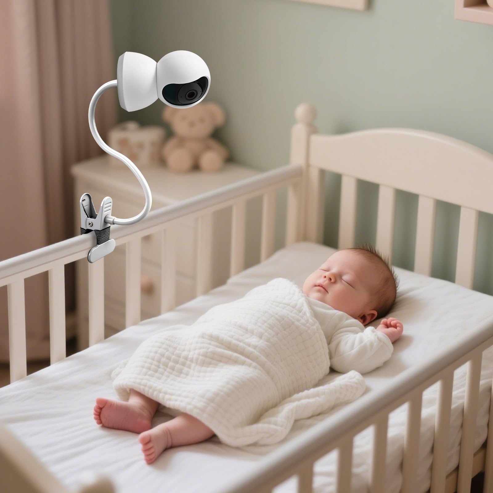Kamera Halterung 40 cm Lang Kompatible mit HelloBaby Kamera Holder Kompatible mit GHB Flexible Monitor Halterung Kompatibel für Philips Avent Klemmerhalter Ständer Handyhalter