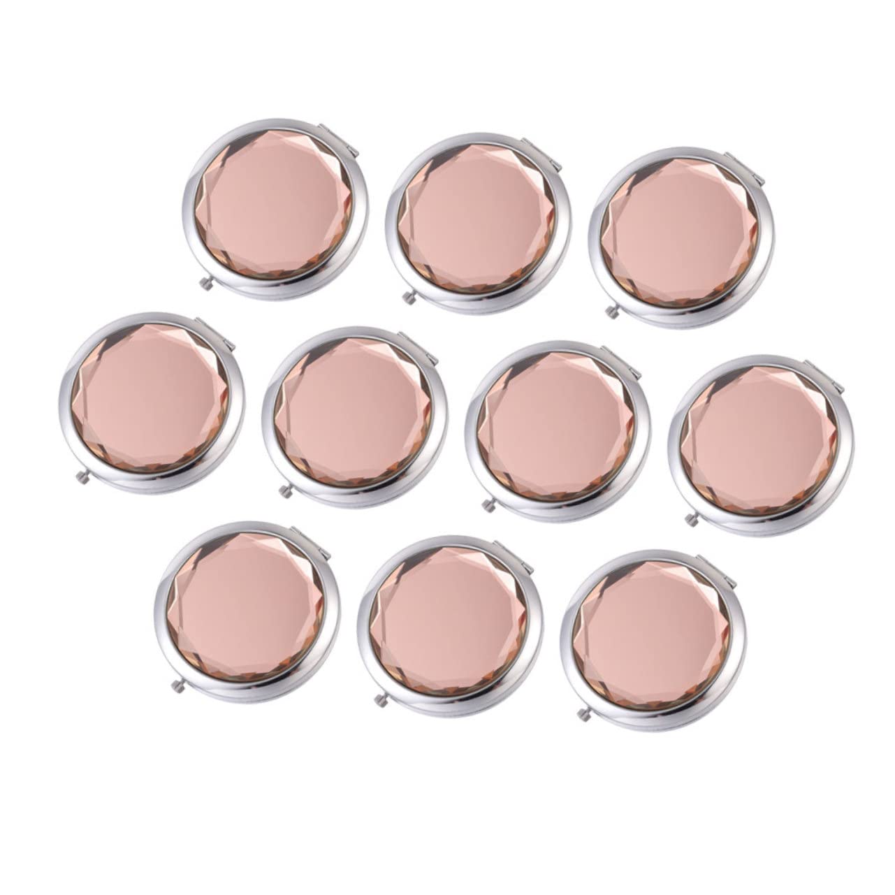 ERINGOGO 10 Pezzi Specchietto Cosmetico Portatile Bifacciale Compatto in Design e Resistente per Viaggio e Borsa