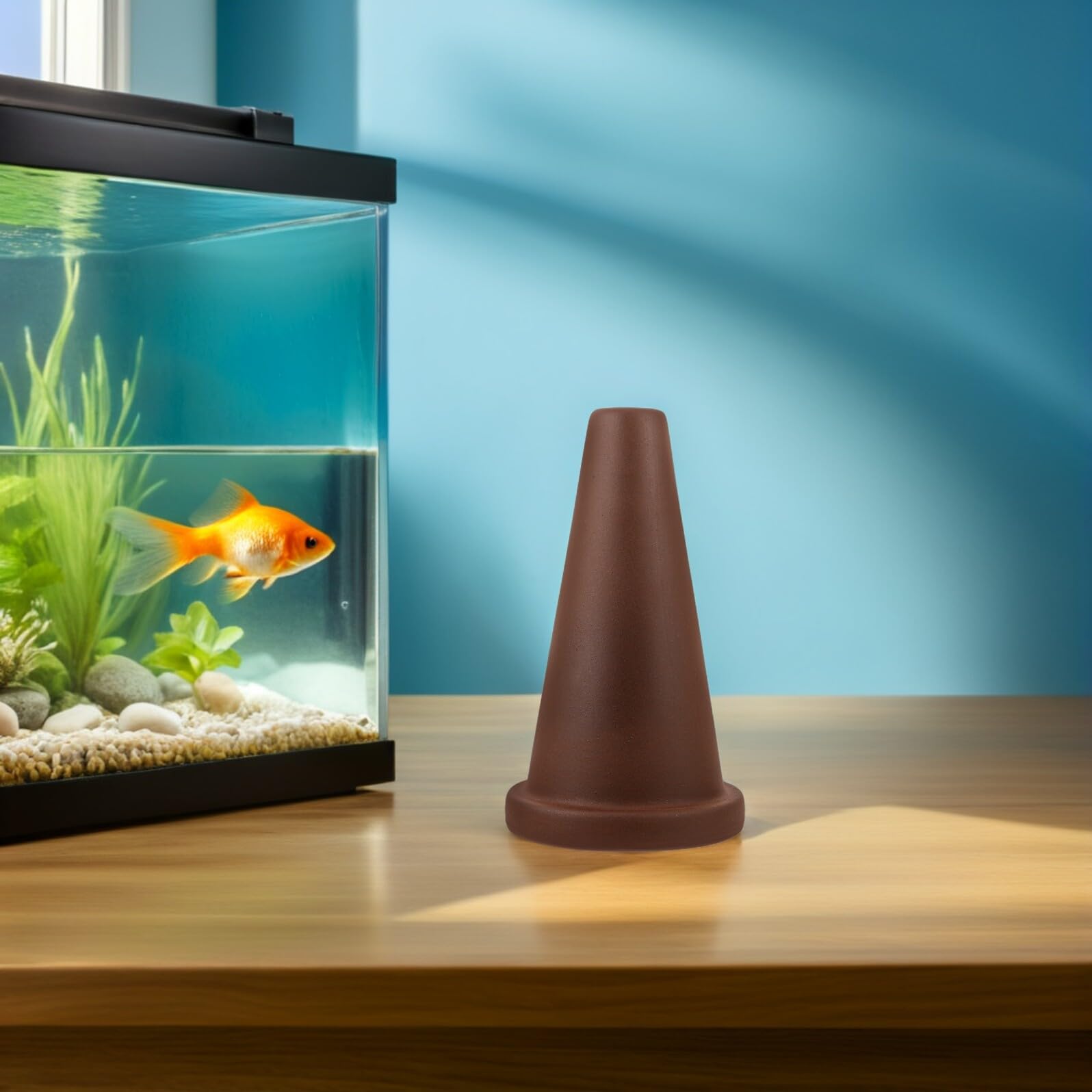 Cono de Desove para Acuario de Arcilla Púrpura, Juego 2 Piezas