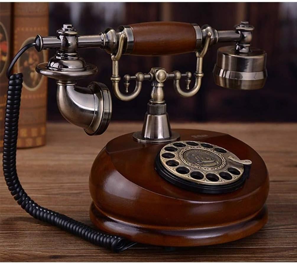 Antique Fashion Phone Vintage Phone Household Equipped American Disk Rotary Phone Multifunction Home Office Decoration