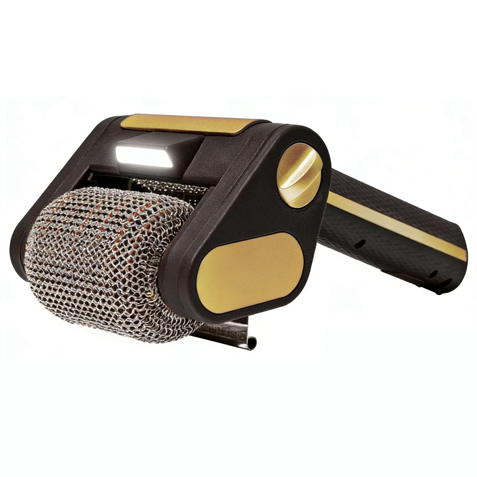 Spazzola elettrica per la pulizia della griglia, testa in acciaio inox senza setole, con batteria da 4000 mAh, luce LED, motore da 350 giri/min, design rimovibile e lavabile per la pulizia della