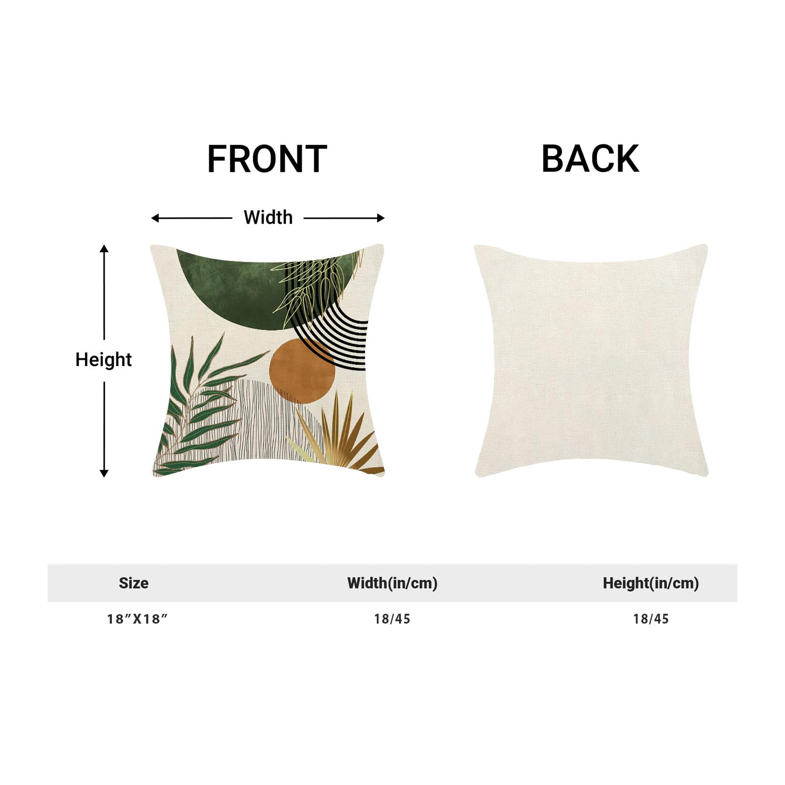 Set di 2 federe per cuscini Boho 45x45 verde salvia | Leroy Merlin