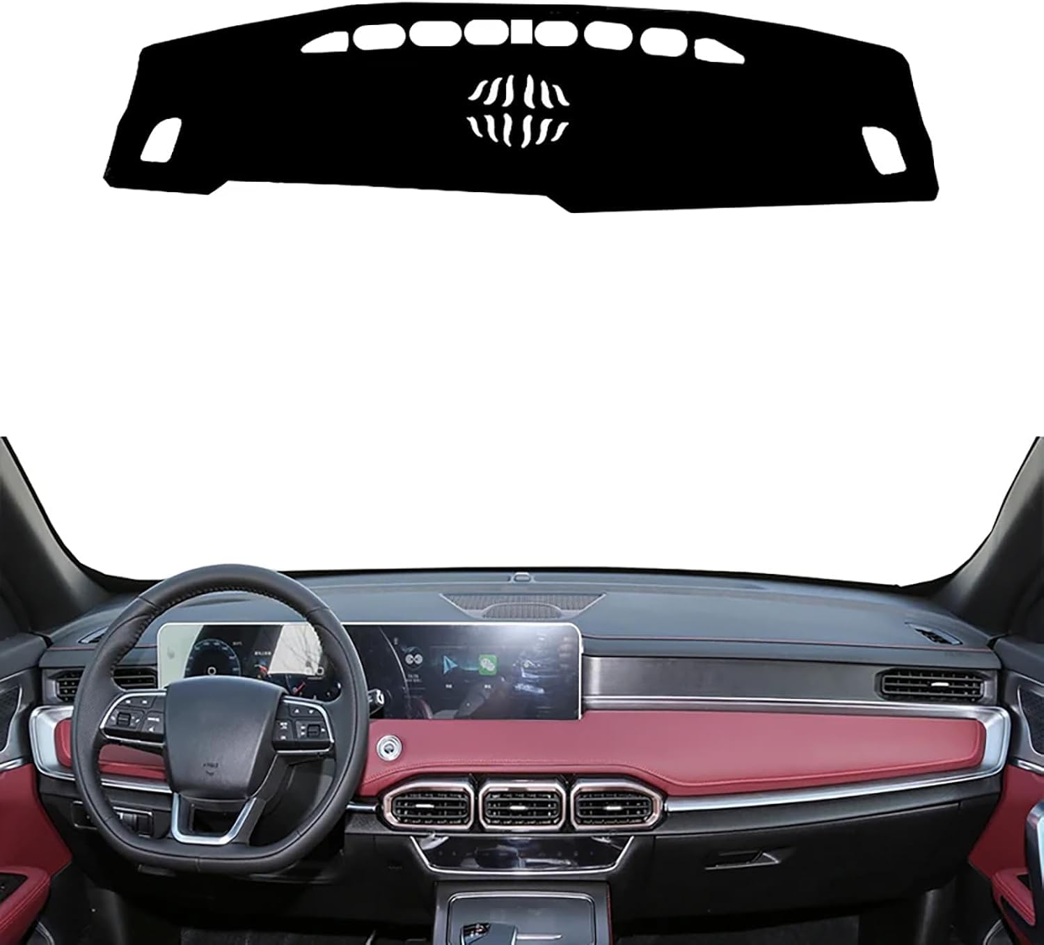 ZhangXD Car Dashboard Cover for CHERY Jetour X70 Plus 2021 2022 2023 2024, Non-Slip Dash Board Sun Shield Protector Anti-Glare Anti Dust Interior Accessories