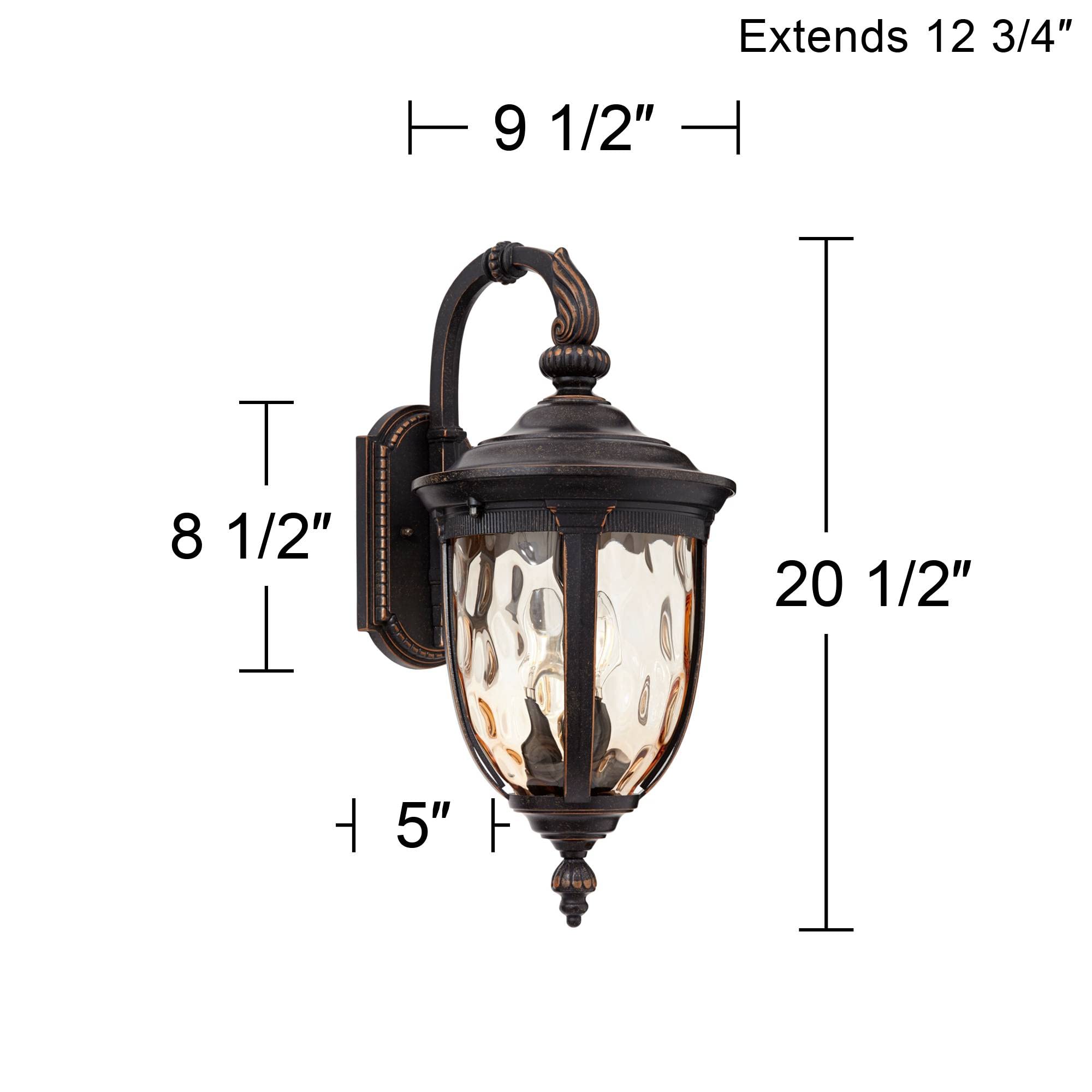 John Timberland Bellagio Vintage Outdoor Wall Light Fixture Bronze