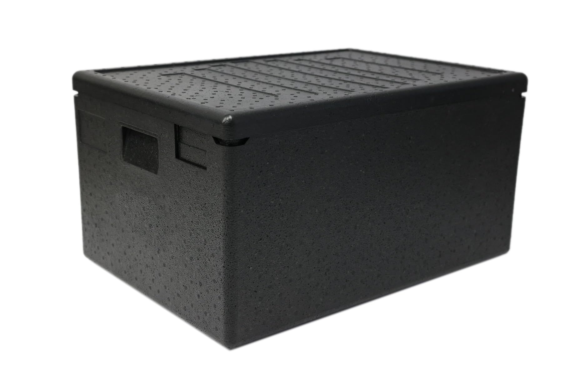 Solent Plastics Black Professional Food Delivery Thermal Take Away Catering Box Insulated, 81 Litre, Suitable To Store 600 X 400Mm Euro Containers, 4 Hour Temperature Protection