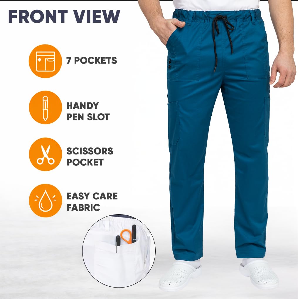 B-well Dante Man - Pantalones médicos para hombre, de alta calidad, con cintura elástica — view 3