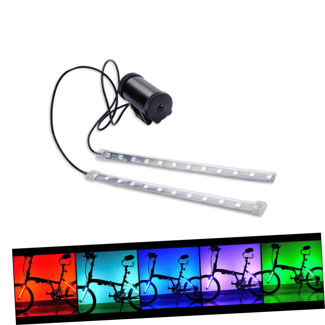Sosoport Lot de 3 Feux de Vélo à 5 8 LED : 5 Couleurs 8 Modes Installation Facile Éclairage de Coffre de Vélo Feux de Jour Feu de Hayon