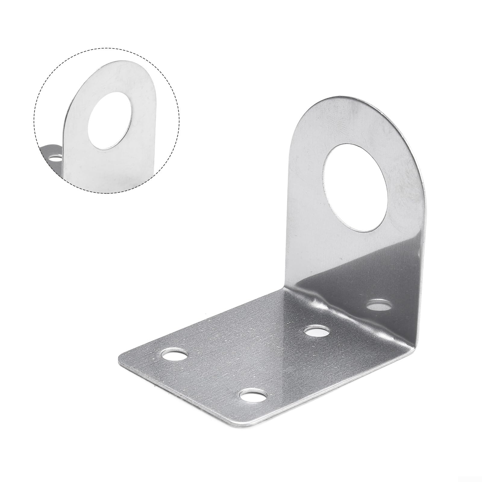 Staffa metallica in acciaio inox adatta per il montaggio di rubinetti dell'acqua e dispositivi di depurazione su superfici lisce (21 mm)