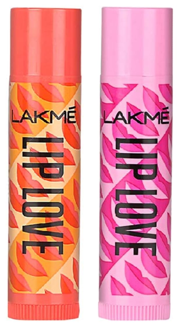 LAKMÉ Lip Love Chapstick, Insta Pink, 4.5G And Lakme Lip Love Chapstick Mango, 4.5 G-image-0