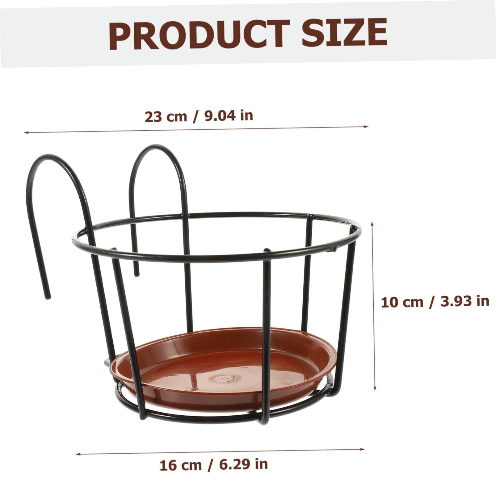 Abaodam 3 Sets Hanging Flower Pot Rack Hanging Flower Pot Outdoor Planter Plant Stand Outdoor Plant Floral Rack Shelf Storage Shelves Flowerpot Stand Flowerpot Holder Red Iron